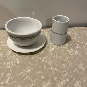 Soho Home Tea Cup, Saucer, and Creamer